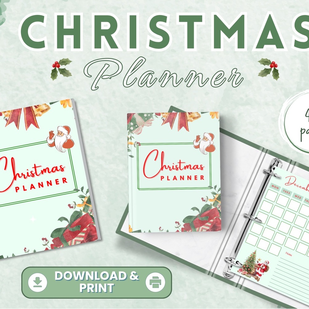 Christmas Planner with Festive Design